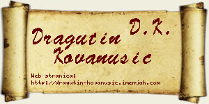 Dragutin Kovanušić vizit kartica